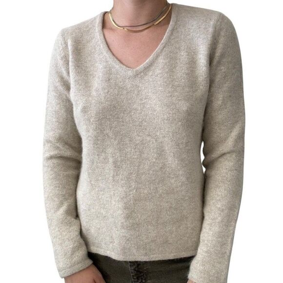 Vintage 1990s Womens Carole Little Angora Wool Blend Fluffy Fuzzy Soft Sweater - Picture 7 of 7